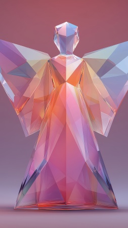 crystal art wallpaper, ice carving, artistic glass, background for mobile wallpaper (vertical)