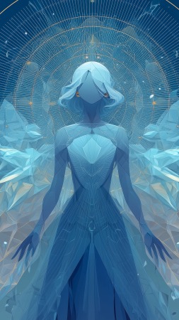 crystal clear wallpaper, crystal vibes, crystal ice, background for mobile wallpaper (vertical)