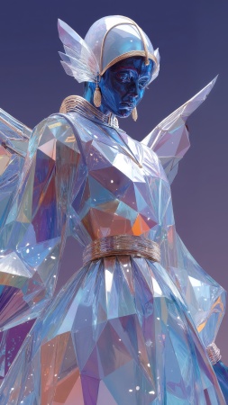 ice art wallpaper, fairy tale, ice sculpture, background for mobile wallpaper (vertical)