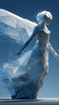 ice art wallpaper, winter fantasy, magical ice, background for mobile wallpaper (vertical)