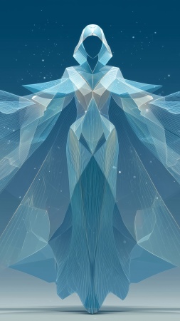 crystal sculpture wallpaper, ice sculpture festival, artistic ice, background for mobile wallpaper (vertical)