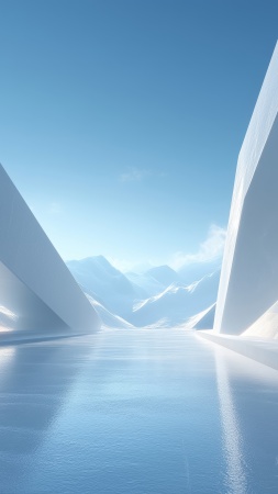 modern abstract wallpaper, minimalist ice, serene ice, background for mobile wallpaper (vertical)