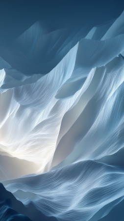 serene winter wallpaper, cold aesthetics, snow-covered peaks, background for mobile wallpaper (vertical)