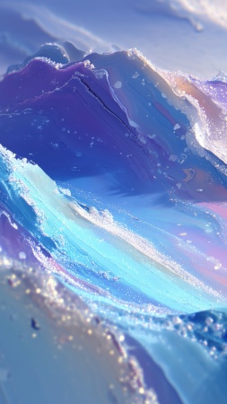 fractal wallpaper, icy shards, frozen beauty, background for mobile wallpaper (vertical)