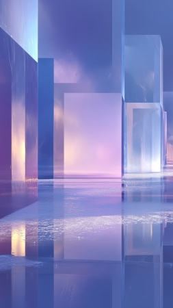 crystalline abstract wallpaper, faceted, light refraction, background for mobile wallpaper (vertical)