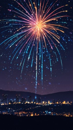 new years day wallpaper, midnight countdown, new year festivities, background for mobile wallpaper (vertical)