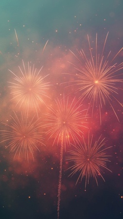 2026 wallpaper, party decorations, holiday traditions, background for mobile wallpaper (vertical)