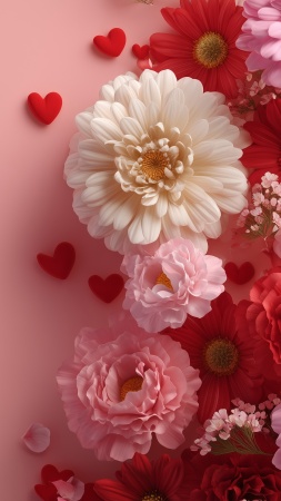 love tokens wallpaper, relationship goals, romantic decor, background for mobile wallpaper (vertical)