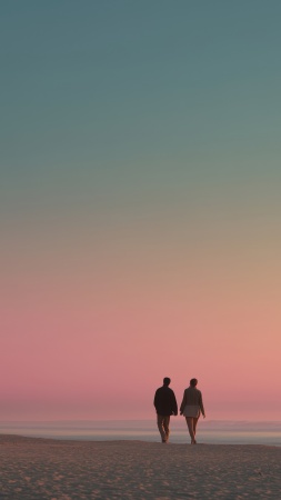 intimate moments wallpaper, nature romance, seaside escape, background for mobile wallpaper (vertical)