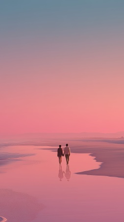 embrace wallpaper, ocean aesthetic, intimate connection, background for mobile wallpaper (vertical)