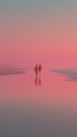 warm sand wallpaper, peaceful ocean, soft love, background for mobile wallpaper (vertical)