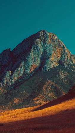 hiking adventure wallpaper, mountain peak, outdoor exploration, background for mobile wallpaper (vertical)