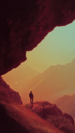 wonder wallpaper, mountain landscape, vintage landscapes, background for mobile wallpaper (vertical)