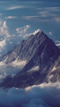 scenic outlook wallpaper, mountain landscape, peaceful mountains, background for mobile wallpaper (vertical)