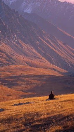 natural wonder wallpaper, awe, vintage landscape, background for mobile wallpaper (vertical)