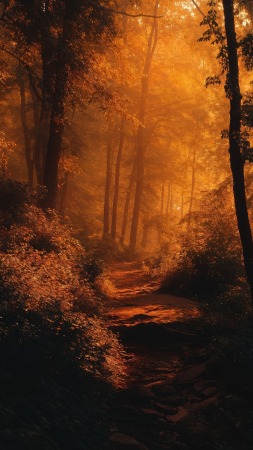 warm sunlight wallpaper, sunset hues, nature escape, background for mobile wallpaper (vertical)