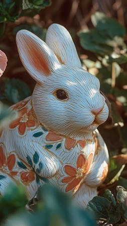 egg hunt wallpaper, holiday crafts, bunny, background for mobile wallpaper (vertical)