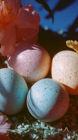 religious observance wallpaper, whimsical designs, easter, background for mobile wallpaper (vertical)