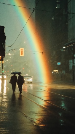 psychedelic colors wallpaper, rainbow lighting, neon art, background for mobile wallpaper (vertical)