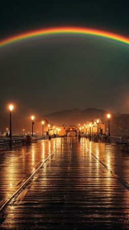 artistic composition wallpaper, urban aesthetic, waterfront views, background for mobile wallpaper (vertical)