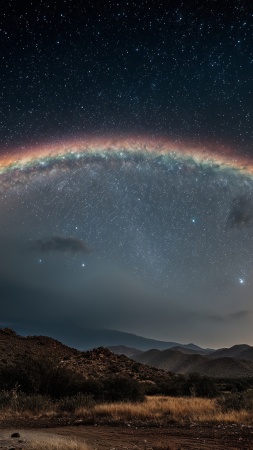 rocky formations wallpaper, rainbow mountains, dramatic skies, background for mobile wallpaper (vertical)