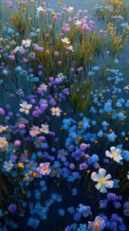flower garden wallpaper, botanical photography, natures palette, background for mobile wallpaper (vertical)