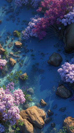 coastal views wallpaper, overhead shots, aerial, background for mobile wallpaper (vertical)
