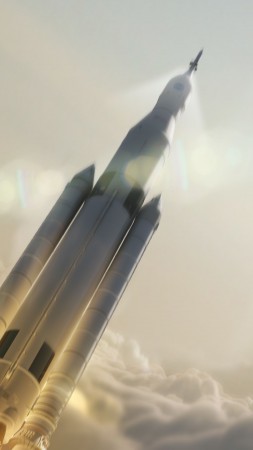 SpaceX, Falcon Heavy, ship, rocket, mars, mission (vertical)