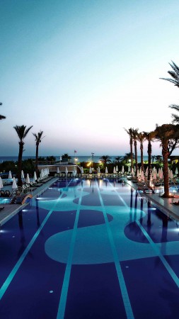 Limak Atlantis De Luxe Hotel, The best hotel pools 2017, tourism, travel, resort, vacation, pool, palms, sunbed (vertical)