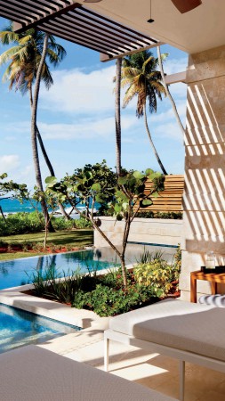 Ritz-Carlton Reserve, Dorado, Puerto Rico, The best hotel pools 2017, tourism, travel, resort, vacation, pool, palms, sunbed (vertical)