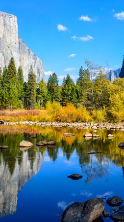 Yosemite, 5k, 4k wallpaper, El Capitan, forest, OSX, apple, mountains, lake (vertical)