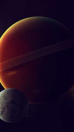 Exoplanet, Planet, space, stars (vertical)