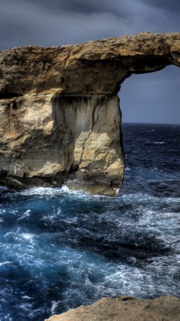 Malta, 5k, 4k wallpaper, Sea, ocean, rocks (vertical)
