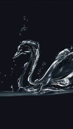 Swan, drops, art (vertical)