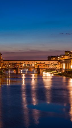 Florence, Italy, Night, Tourism, Travel (vertical)