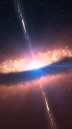 Nebula, space, stars, Andromeda (vertical)