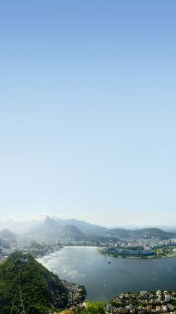 Rio de janeiro, 5k, 4k wallpaper, sky, clouds, air photography (vertical)