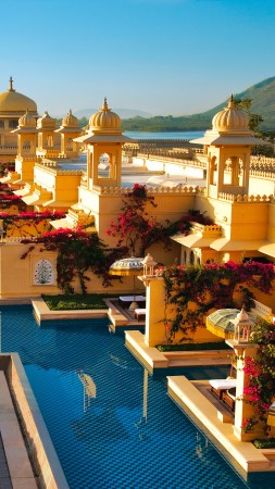 India, beach, design, habitat, Hotel, landscape, Pool, Sea, species, travel (vertical)