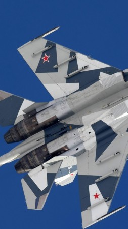 Su-35C, fighter, Russian Army (vertical)