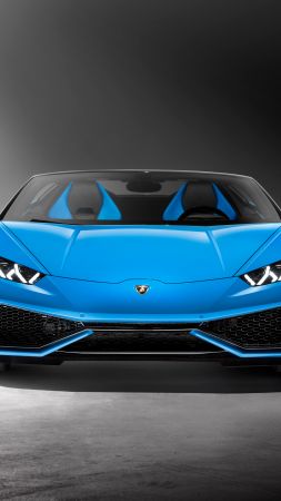 Lamborghini Huracan LP610-4 Spyder, supercar, blue, luxury cars, sports car, test drive (vertical)