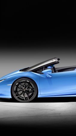 Lamborghini Huracan LP610-4 Spyder, supercar, blue, luxury cars, sports car, test drive (vertical)