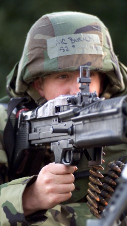 M60, soldier, machine gun (vertical)