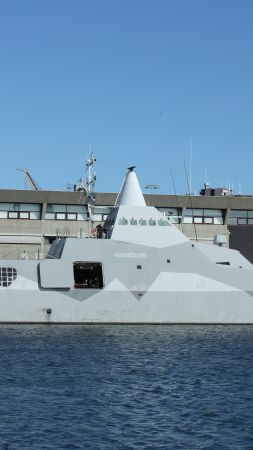 K33, HMS Härnösand, Visby class, corvette, Swedish Navy (vertical)
