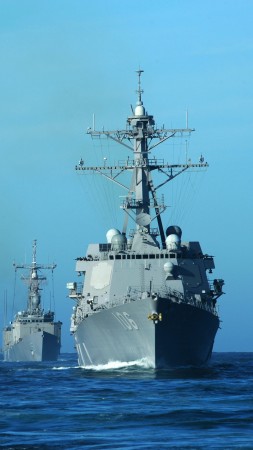 USS Stockdale, DDG-106, Arleigh Burke-class, guided missile destroyer, USA Navy (vertical)