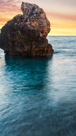 Milos, 4k, HD wallpaper, Greece, Beach, island, Lefkada, sea, ocean, water, sunset, sunrise, blue, sky, clouds (vertical)