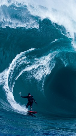 Surfer, 4k, HD wallpaper, storm surfers, ocean, sea, water, blue, sport (vertical)