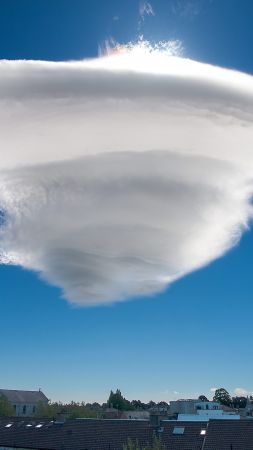 cloud, 5k, 4k wallpaper, Lenticular cloud, sky (vertical)