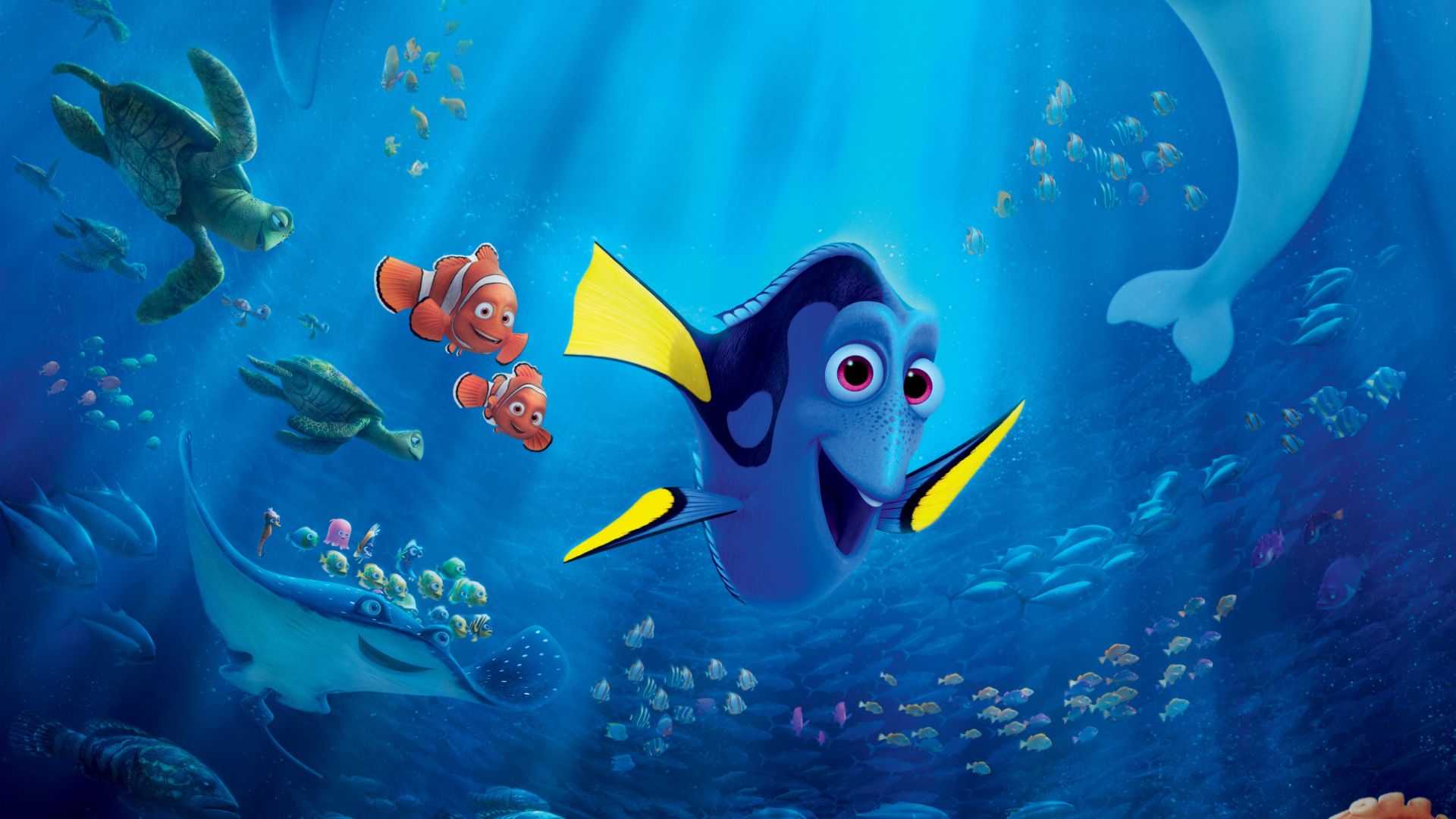 Finding Dory, nemo, shark, fish, Pixar, animation (horizontal)