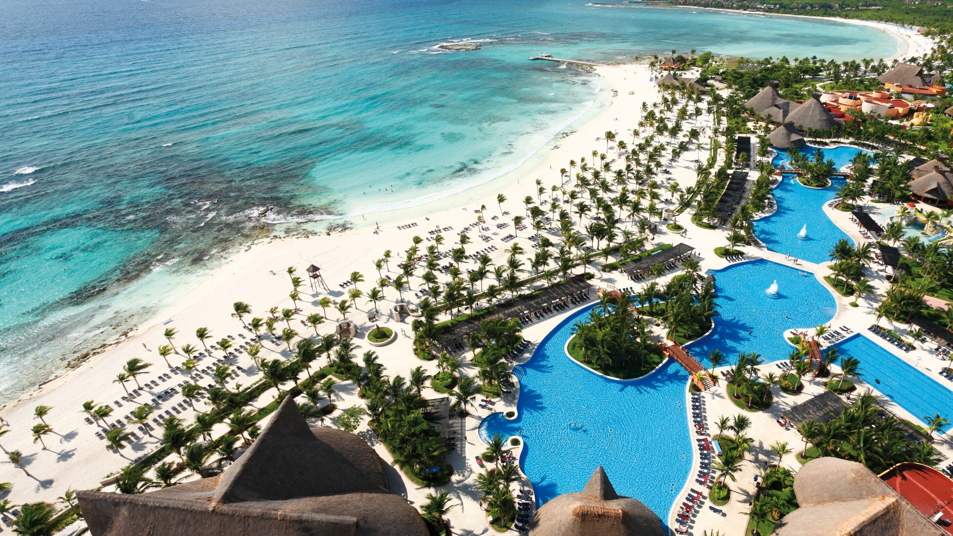 Barcelo Maya Tropical & Colonial, Maldives, Male Attols, Hotel, beach, sand, pool, booking, travel, vacation, palm, ocean, sea, water, sky, resort (horizontal)