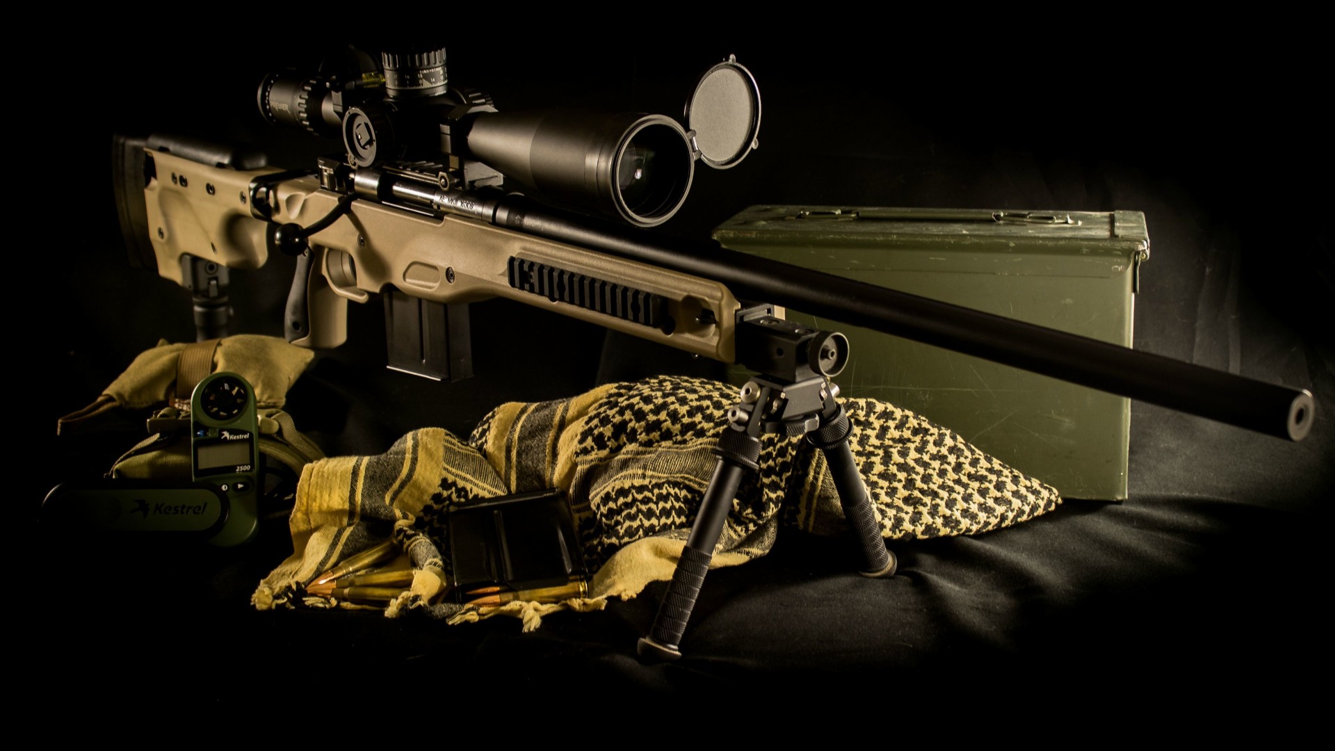 AE MKIII, L96A1, Tross, Accuracy International, .308, Win, Dark Earth, rifle, sniper, scope, ammunition (horizontal)